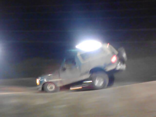 Jumping my truck at Trucks on the Track back before I lifted it. Still drove fine