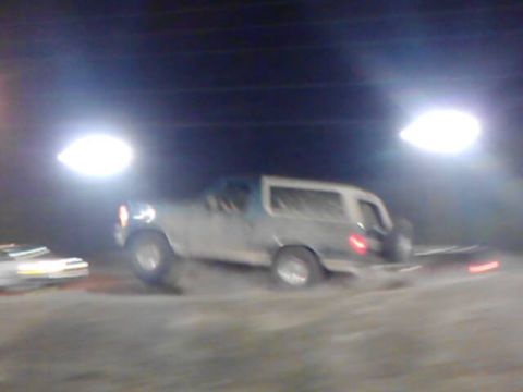 1996 Ford Bronco - Jumping my truck at Trucks on the Track back before I lifted it. Still drove fine