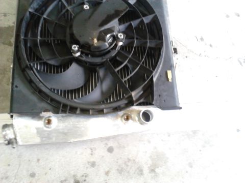 1979 Ford Ranchero - Pic shows where factory shroud was clearance for trans cooler lines and lower rad outlet.