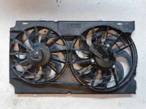 1979 Ford Ranchero - Pic of Ford Windstar dual cooling fans/shroud, shows where I had to clearance shroud to fit my radiator/trans lines/water outlets. Smaller…