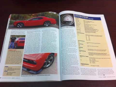 2010 Dodge Challenger - Magazine article details a 2010 Dodge Challenger, photos, specifications, and owner's insights.