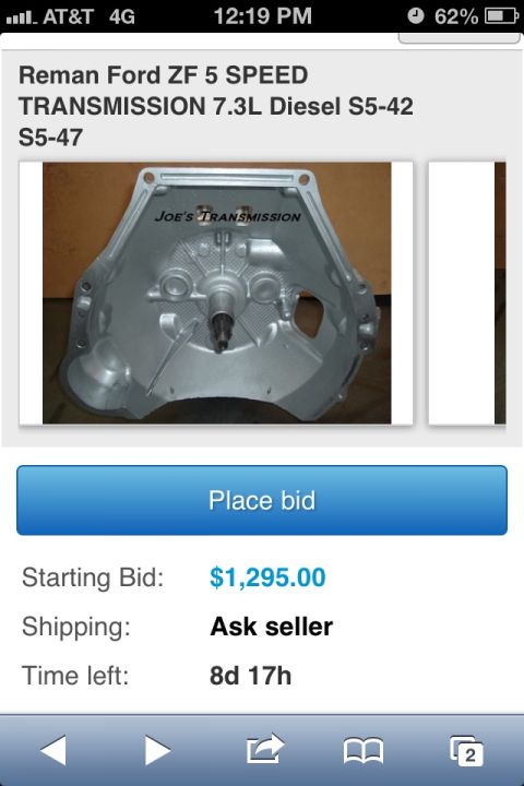 1995 Ford Bronco - A transmission bell housing is shown for sale, not a 1995 Ford Bronco.