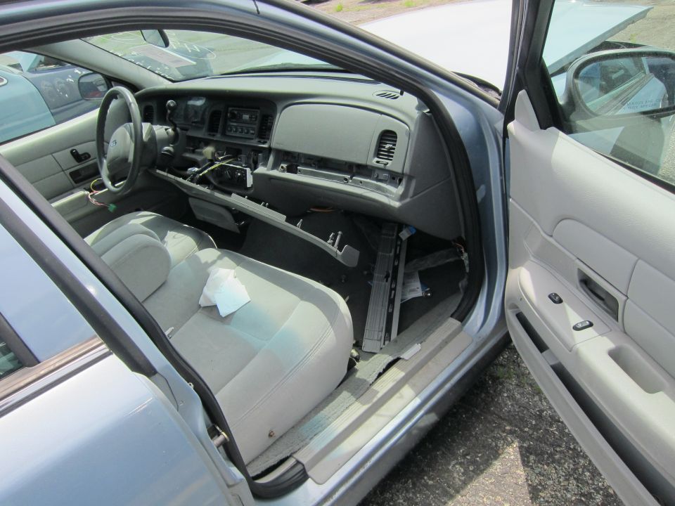 1991 Ford Crown Victoria LTD interior, dashboard partially removed, showing exposed wiring and components