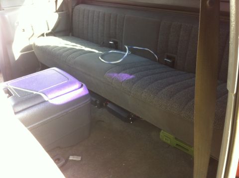 1992 Ford F-150 - I'm 6'1" and I can fit back here fairly comfortably. It also gives me tons of room under the seat.