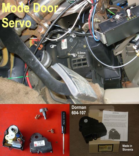 1997 Chevrolet Silverado 3500 - Mode Door Servo IF THE IMAGE IS TOO SMALL, click it. When I noticed that the airflow & temperature didn't respond to the dash controls, I f…