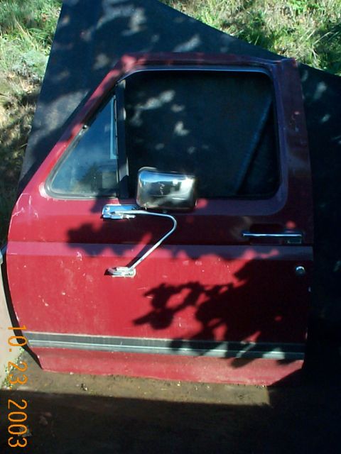 1983 Ford Bronco - Driver door, bend on top rear corner, with power locks, power window & inner panel ~ $20