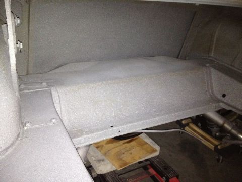 1965 Ford Mustang - 65 Mustang with Dupli Color Spatter Paint gray/white in trunk