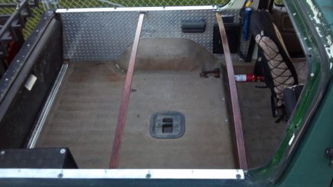 1986 Ford Bronco - Wooden bows and mounting slats. I got them off an eBay store. The came as bare mahogany, so I stained and sealed them in polyurethane. I cu…