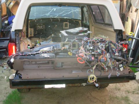 1983 Ford Bronco - This is the dash harness just thrown onto the back of the dash. Yeah, it's a catastrophe... This is how it got like that: [url=http://www.s…