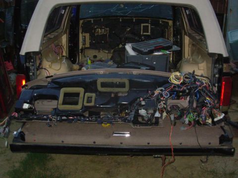 1983 Ford Bronco - The harness is now "installed" in its channel on the back of the dash, but I haven't pushed each of the takeouts through to the f…