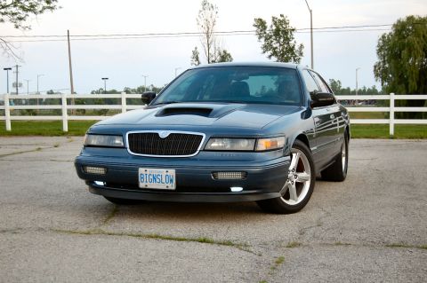 1985 Mercury Grand Marquis - This Mercury Grand Marquis has a modified hood scoop and aftermarket wheels.