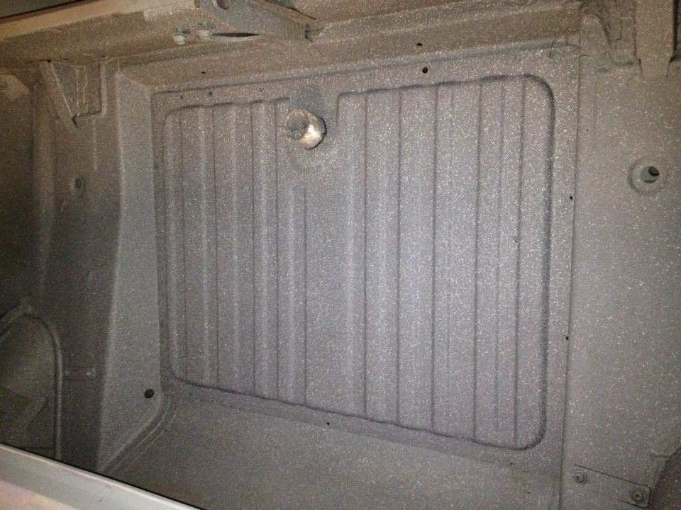 65 Mustang - 6 cans of Dupli-Color Spatter Tank to coat entire trunk and top of fuel tank