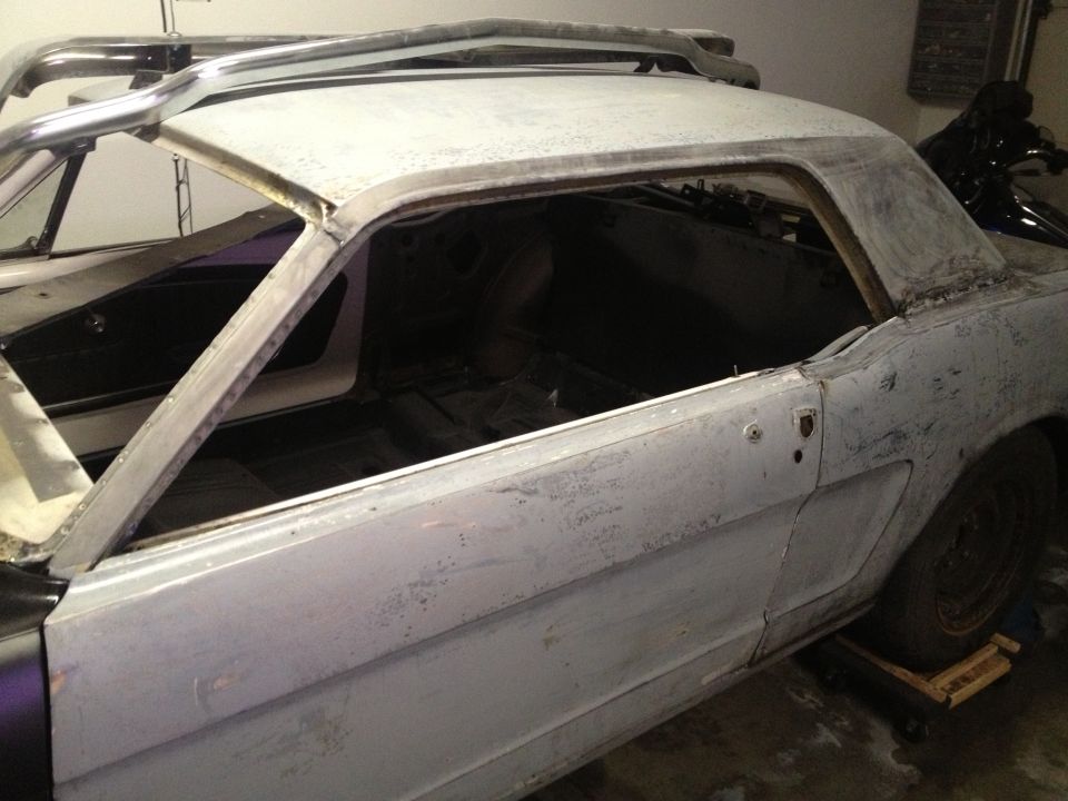 1965 Mustang drivers side drip rail shaved off