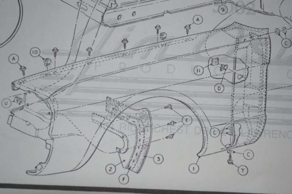 65 Mustang front end assembly