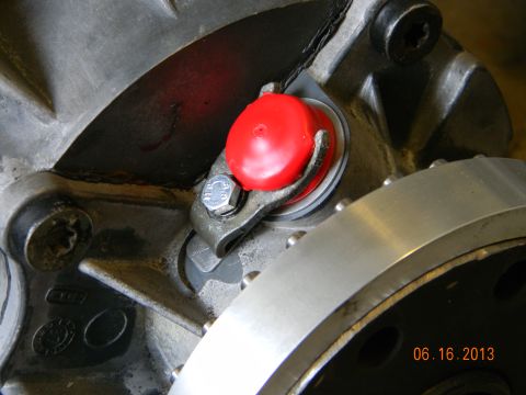 1995 Ford Bronco - dipped the end about 6 times and let it dry, assembled it back into the TC and used the stock bracket and a bolt to hold it in place