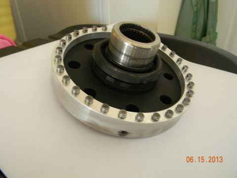 1995 Ford Bronco - transfer case flanged yoke and Brea Auto Electric VSS adapter install. it was an interference fit, heated the aluminum ring at 400 for abou…