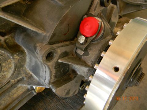 1995 Ford Bronco - bolt removed where VSS sensor bracket will attach