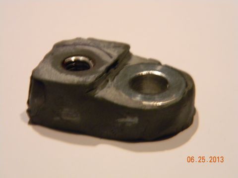 1995 Ford Bronco - finished bracket used red Loctite on the helicoil *** ran a tap thru the threads to remove excess loctite