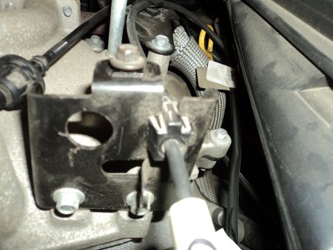 2004 Mercury Grand Marquis - Engine bay detail showing a bracket and associated wiring.