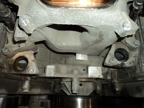 2004 Mercury Grand Marquis - Close-up view of an engine's intake manifold and associated hardware.