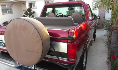 1994 Ford Bronco - This 1994 Ford Bronco features the Eddie Bauer trim and a removable top for open-air driving.