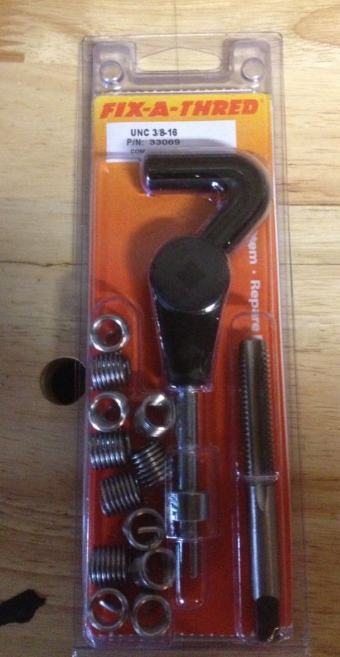1978 Ford Bronco - This is a packaged thread repair kit for UNC 3/8-16 threads, labeled as Fix-A-Flat.