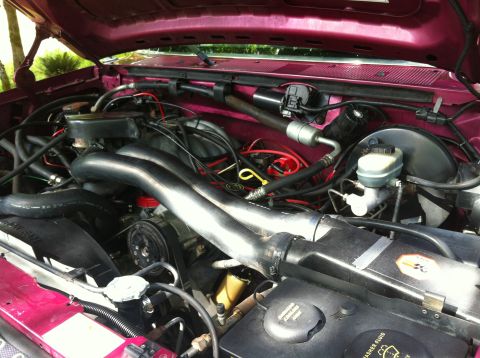 1992 Ford F-150 - Used some HD Simplegreen and a pressure washer on low to blast the grime off the engine. Worked fairly will. HOWEVER, I will not be doing t…