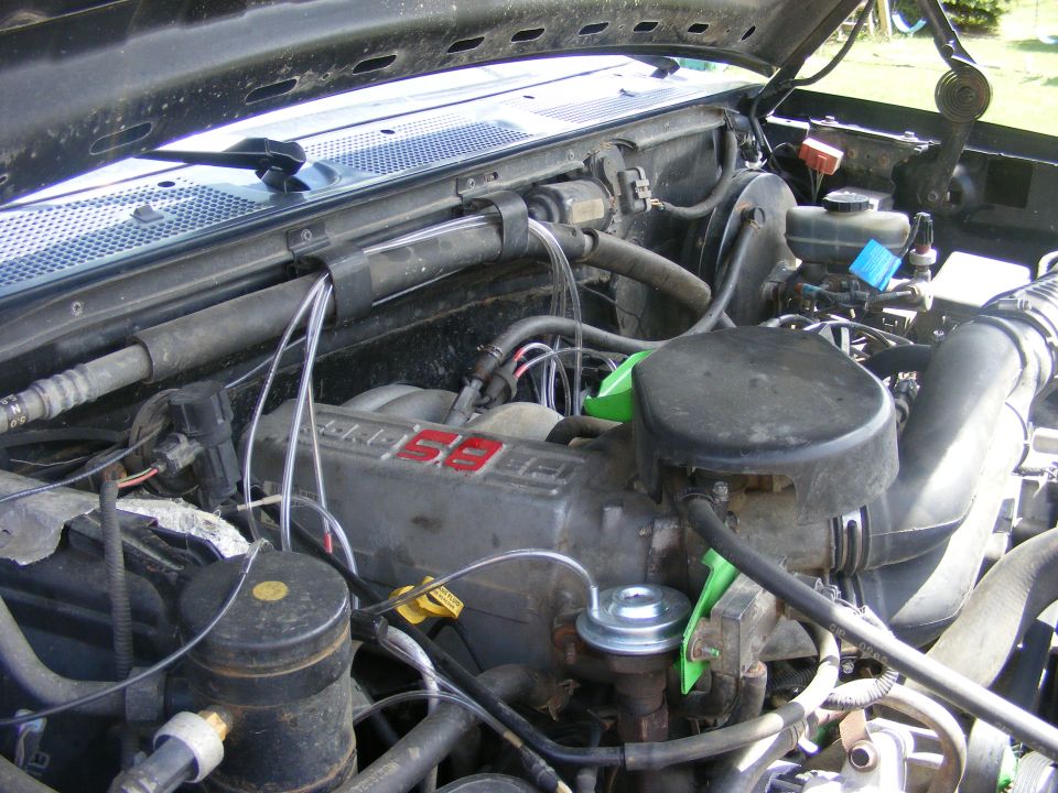 Ford 5.8L V8 engine with "5.8" badge visible