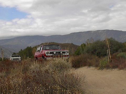1988 Ford Bronco - A pic of my buddy's Plymouth TrailDuster leading the wheeling charge at Gorman