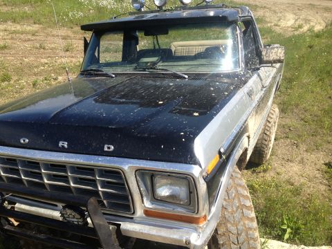 1979 Ford Bronco - This Ford pickup truck appears to be from the late 1970s, with a prominent grille and off-road modifications.
