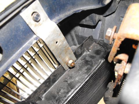 1986 Chrysler Fifth Avenue - This must be the 6th or 7th time I've mounted a trans cooler on an M-body and I'm getting better at it each time. I pride myself in not dri…