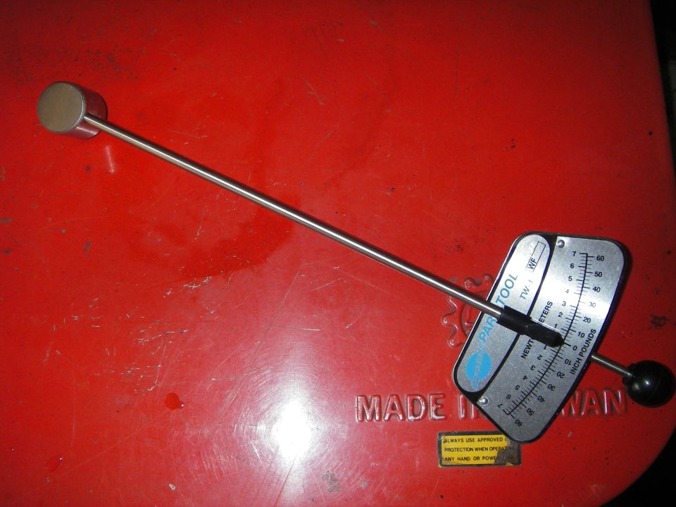 inch-pound torque wrench for measuring mesh load