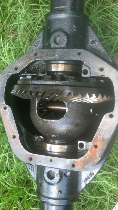 1983 Ford F-250 - Close-up view of a differential axle part, showing internal gears and the housing. Part number 40225 is visible.