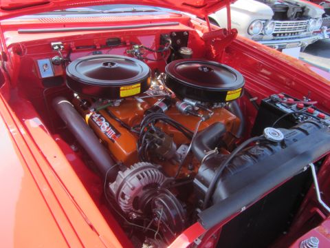 1964 Ford Ranchero - Engine bay view shows a "428" engine, with another vehicle visible in the background.