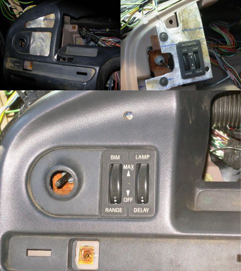 1983 Ford Bronco - It makes sense to have the AutoLamp & Auto Dim controls beside the headlight switch, and it makes a LOT MORE sense to have everything mount…