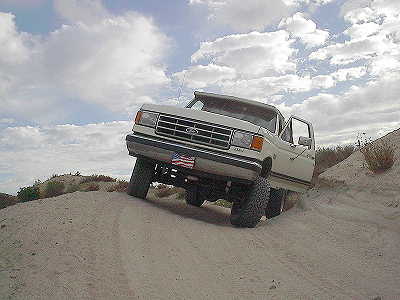 1988 Ford Bronco - Wimpy tilt I know. But, girlfriend thought it was more of a tilt then it was, cause of the height of the truck.. After she saw the pic, she…