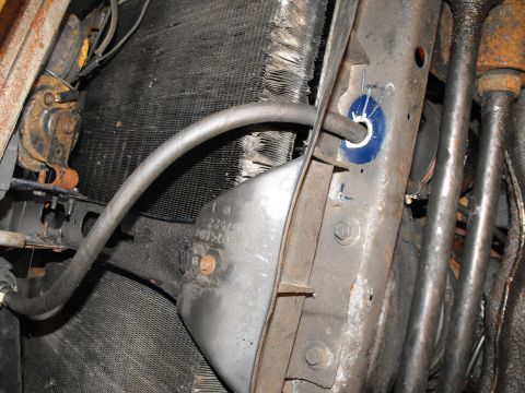 1986 Chrysler Fifth Avenue - This hose complete's the circle, coimg out of the other side of the stacked plater cooler, routing through the chin spoiler, then through a…