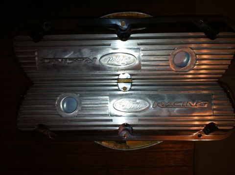 1992 Ford Bronco - Aluminum Ford Racing valve covers are visible in this close-up shot.