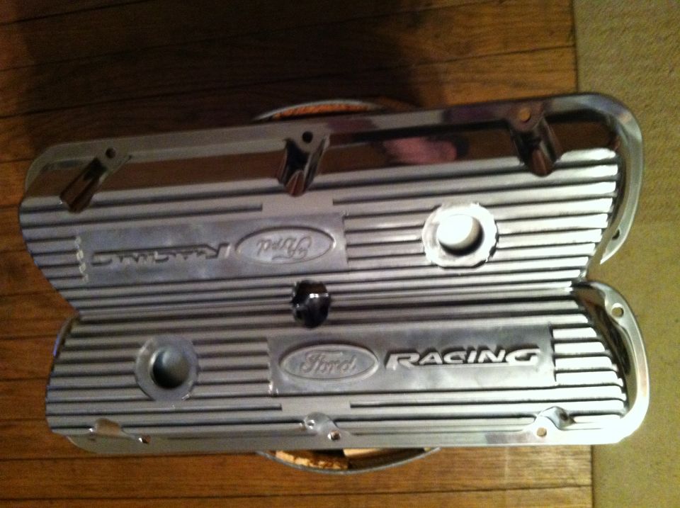 Chrome Ford Racing valve covers