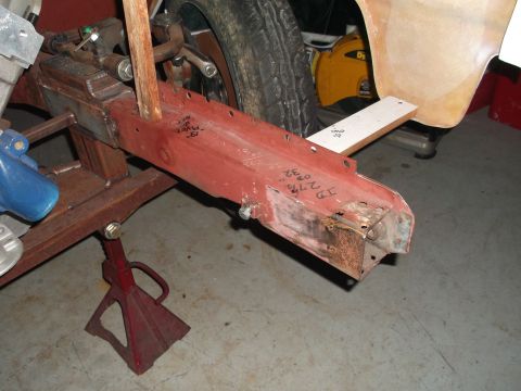 1964 Ford Fairlane - Left side frame rail was untouched, no damage at all.