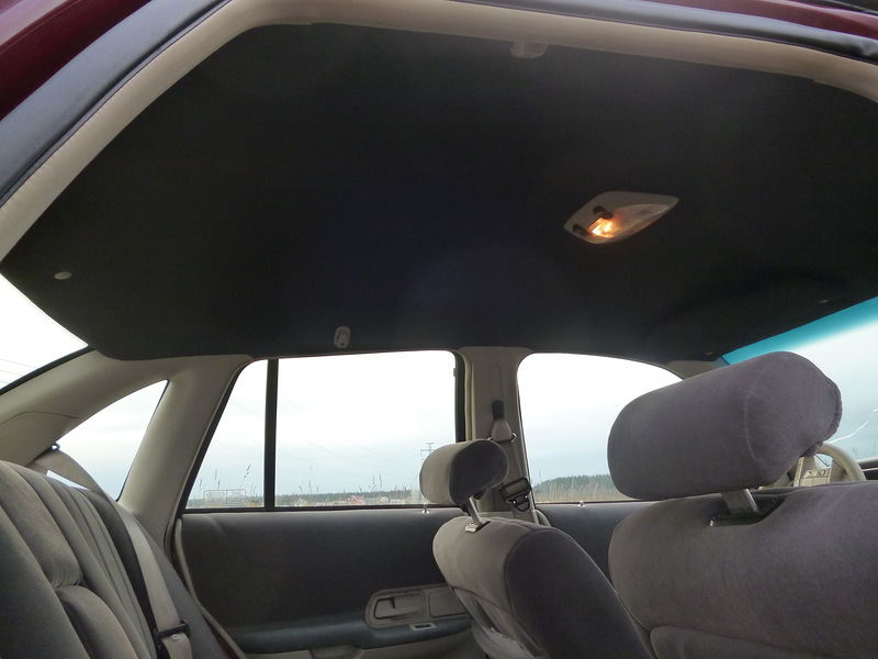 1992 Ford Crown Victoria interior showing headliner, dome light, and rear seats