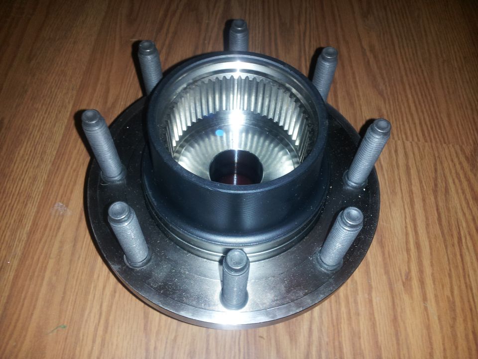 Wheel hub with six studs and splined interior