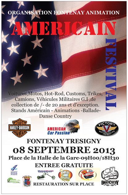 1991 Ford LTD Crown Victoria - Promotional poster for an American-themed car and motorcycle festival in September 2013.