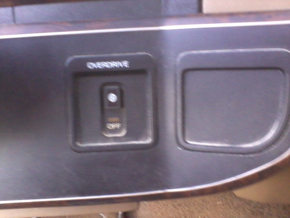 Dashboard with overdrive switch and blank panel