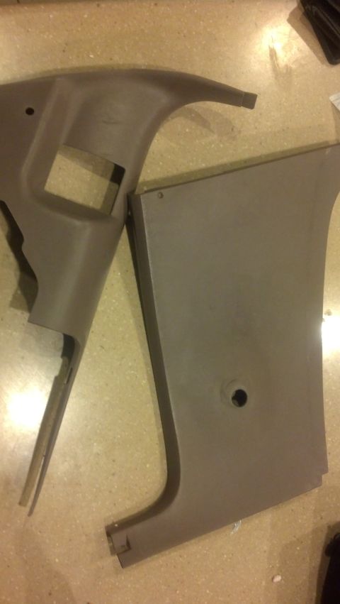 1995 Ford Bronco - Interior trim pieces are shown laid out on a floor.