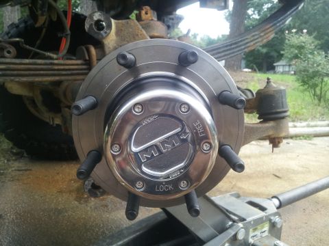 1988 Ford Bronco - Vehicle wheel hub assembly with a manual locking mechanism is shown in detail.