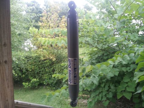 1988 Ford Bronco - James Duff shock absorber with AUTO 28/30 ADJUST marking.