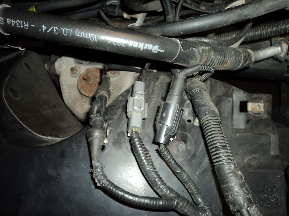 Engine wiring harness and hoses with Parker 7524 markings