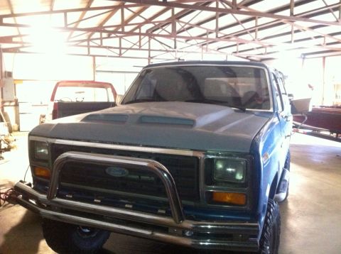 1982 Ford Bronco - New GT500 Fiberglass Hood will be opened up to made functional. New Cooper 33x12.50 Tires, new front brake calipers, and new shocks.