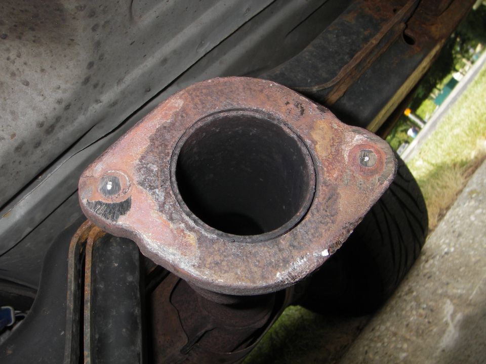 then cut the stumps that were in the H pipe 
flange off flush & center punch